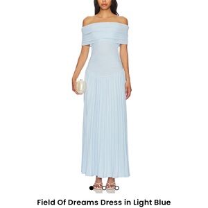 Field of Dreams Off-Shoulder Light Blue Revolver Dress